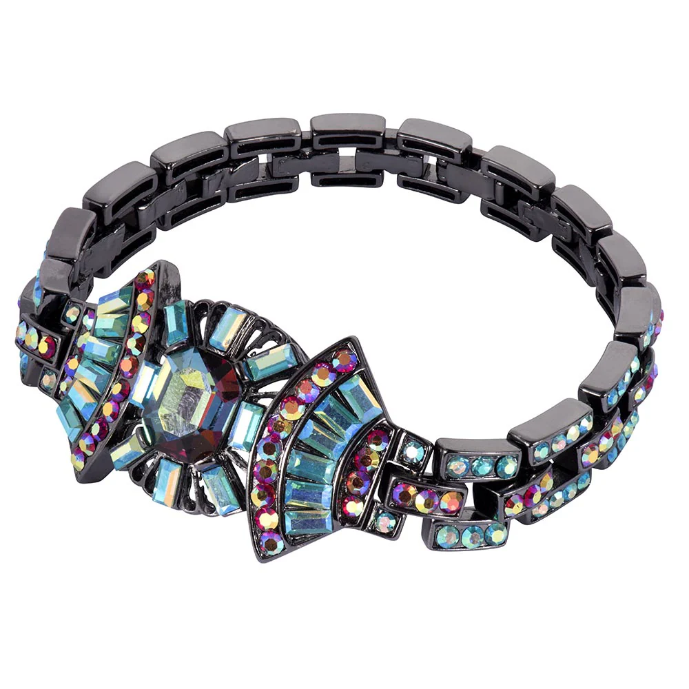 Crystal Art Deco Fan Bracelet - Image 4