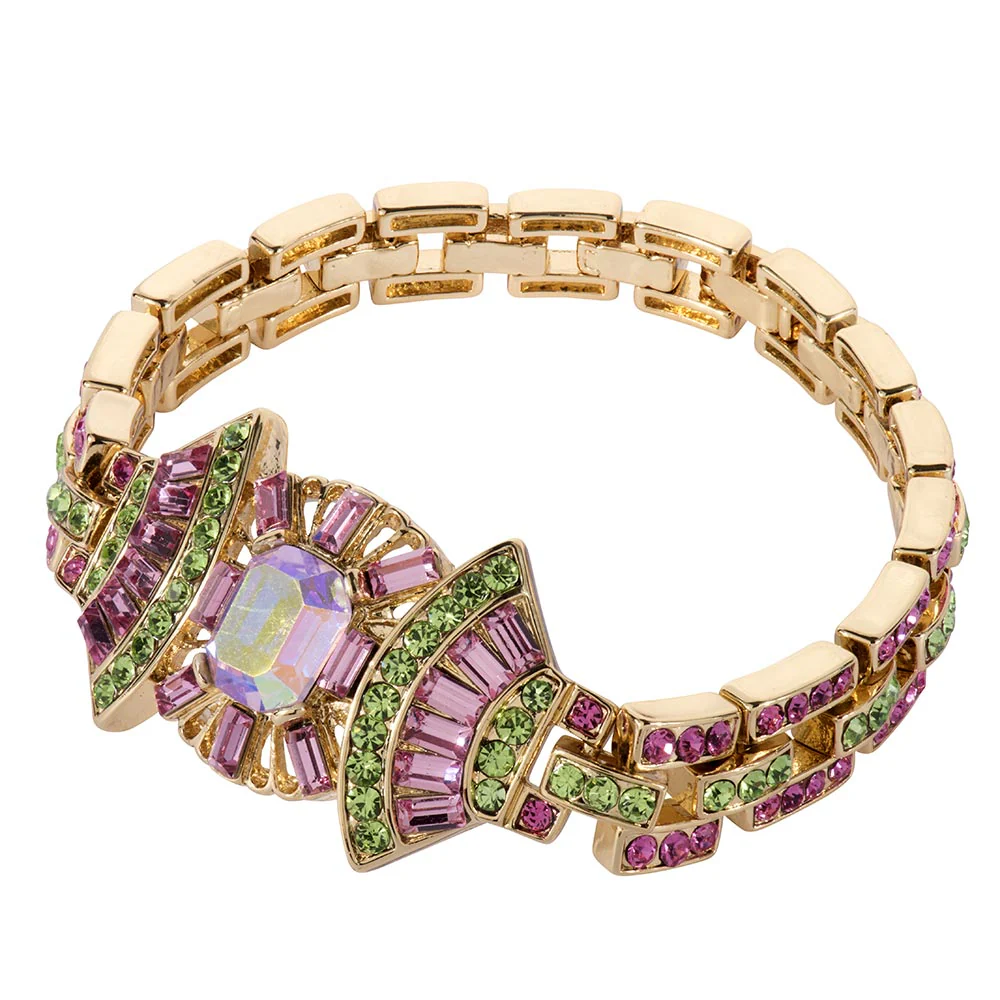 Crystal Art Deco Fan Bracelet - Image 6