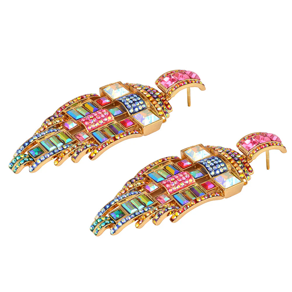 Crystal Art Deco Drop Earrings - Image 7