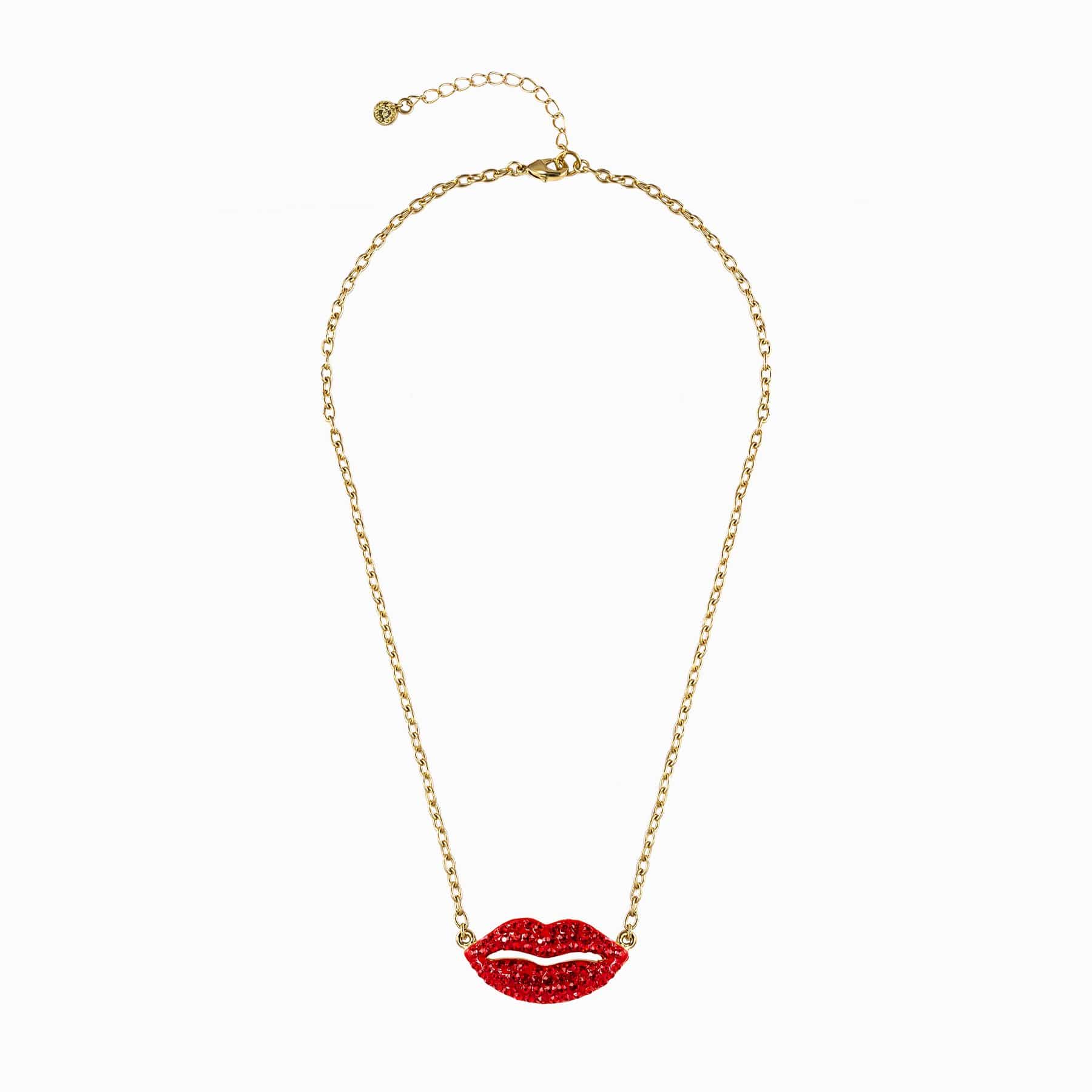 Small Crystal Lips Pendant - Image 4
