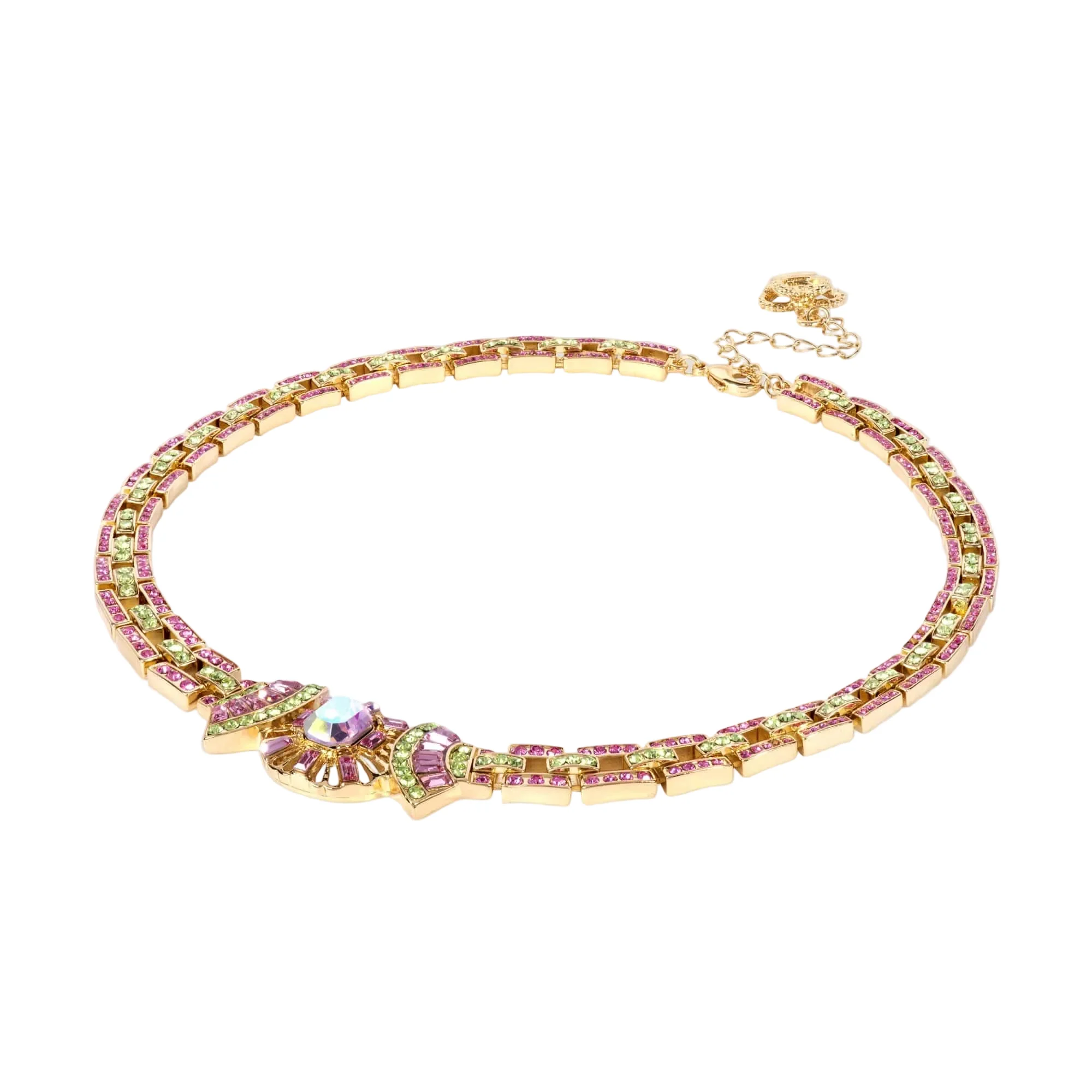 Crystal Art Deco Fan Necklace - Image 7