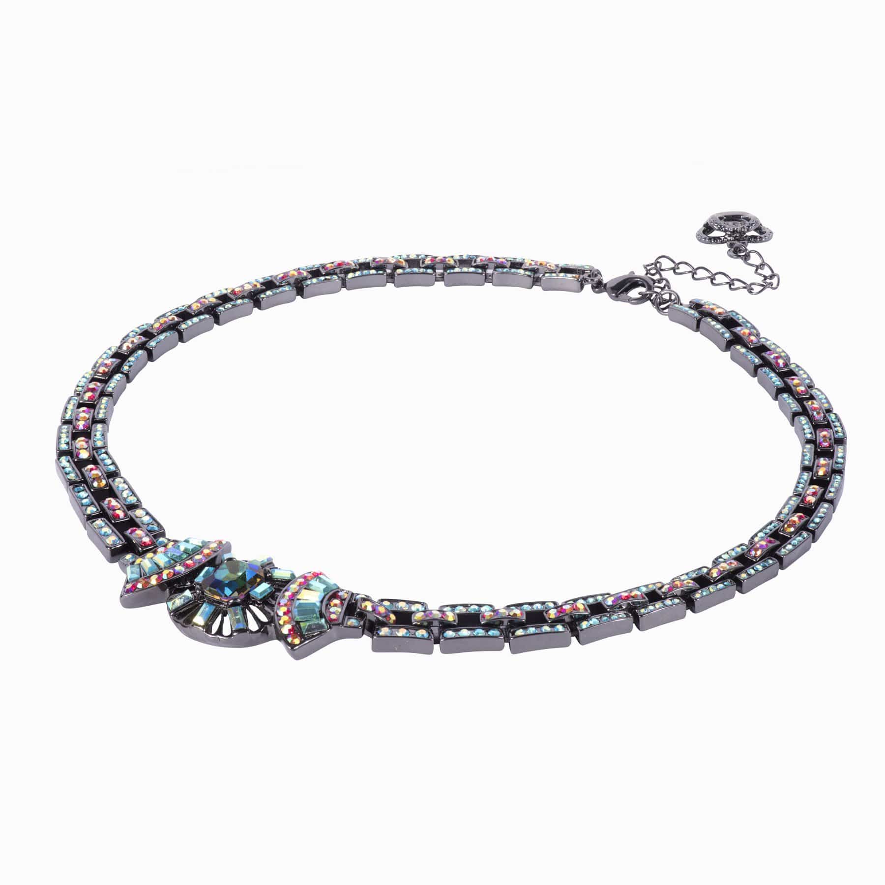 Crystal Art Deco Fan Necklace - Image 8