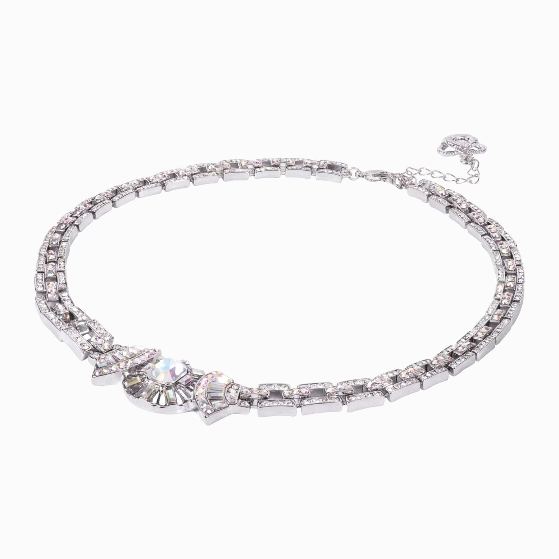 Crystal Art Deco Fan Necklace - Image 9