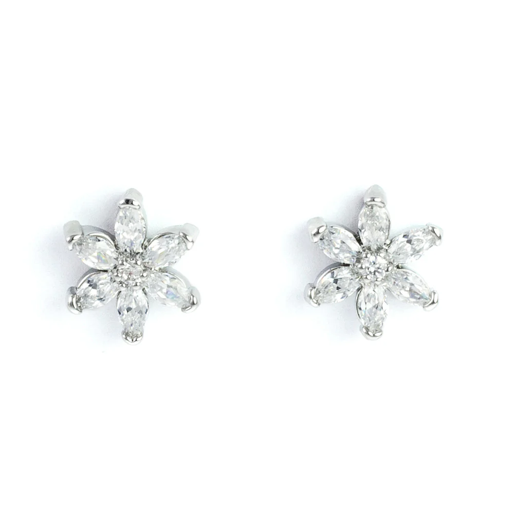 Crystal Daisy Stud Earrings - Image 3