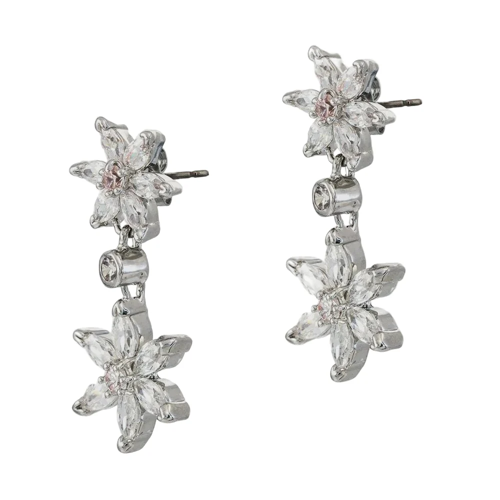 Double Daisy Drop Earrings - Image 5