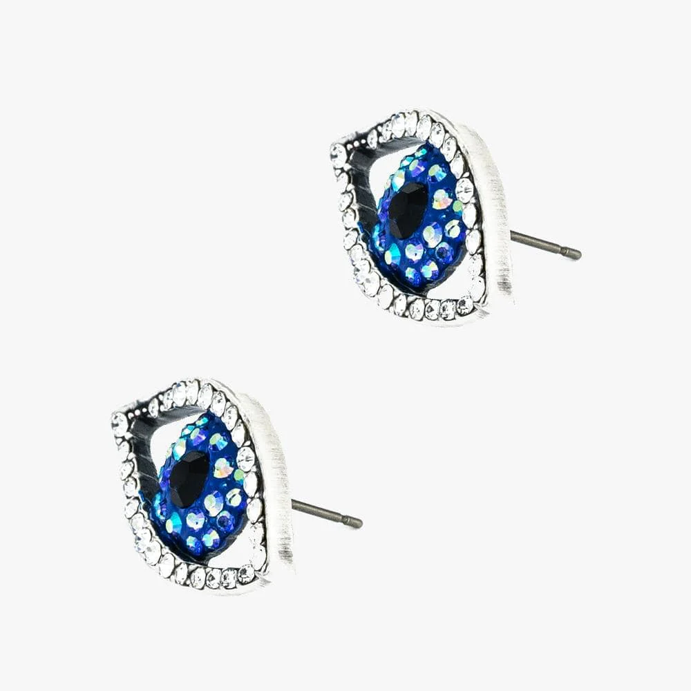 Crystal Eye Stud Earrings - Image 3