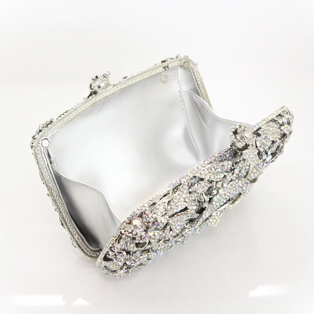 Crystal Floral Clutch Bag - Image 10