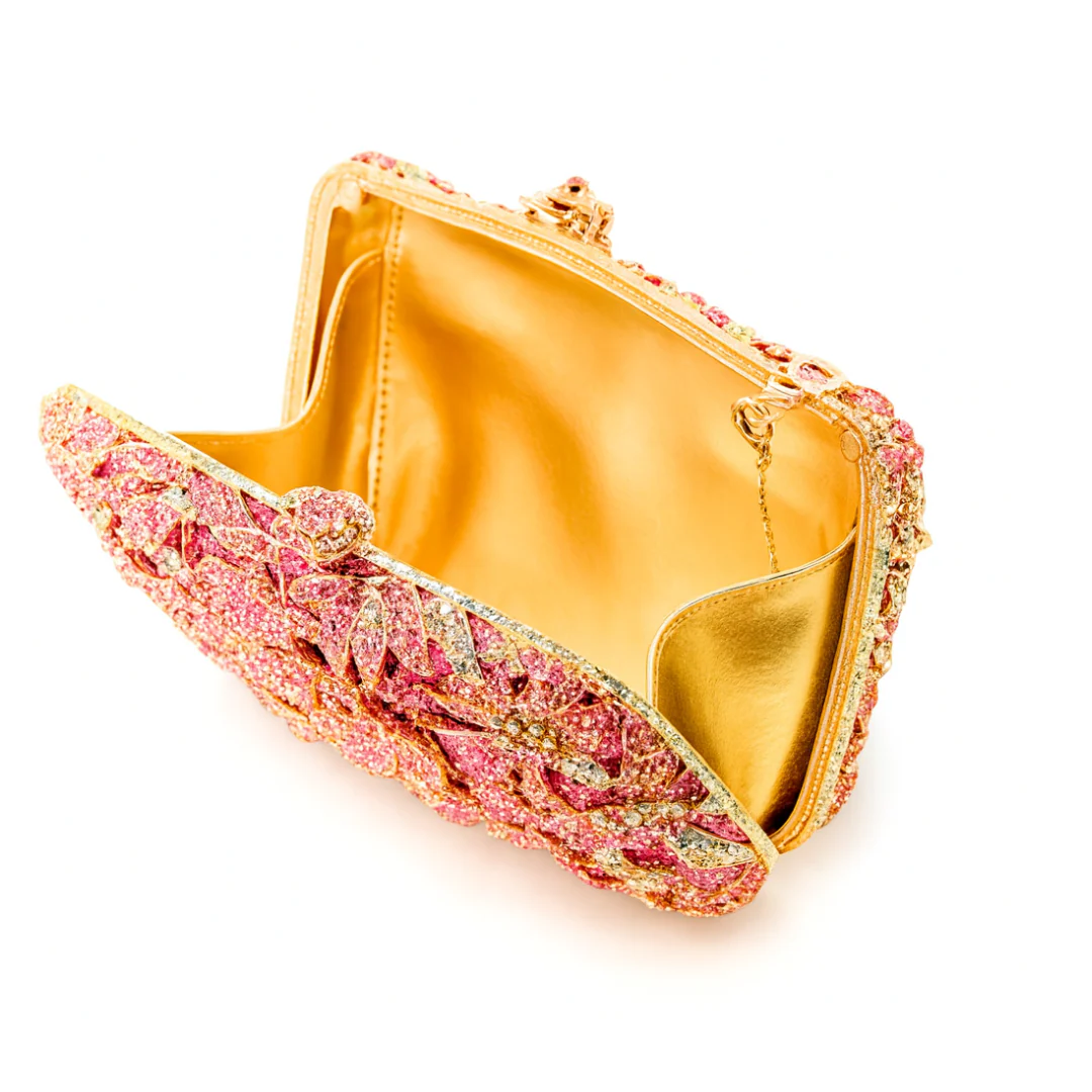 Crystal Floral Clutch Bag - Image 4