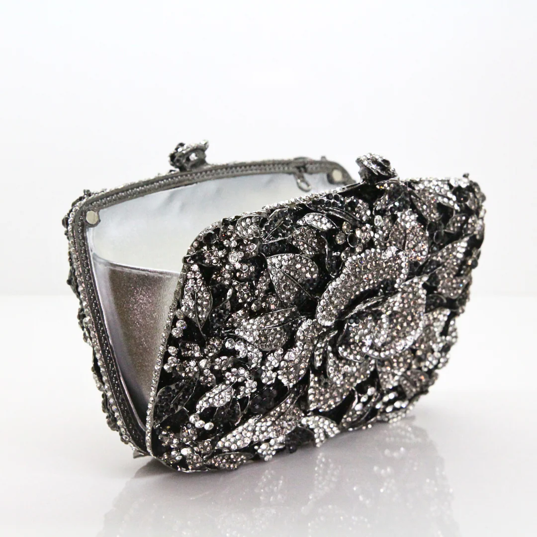Crystal Floral Clutch Bag - Image 5