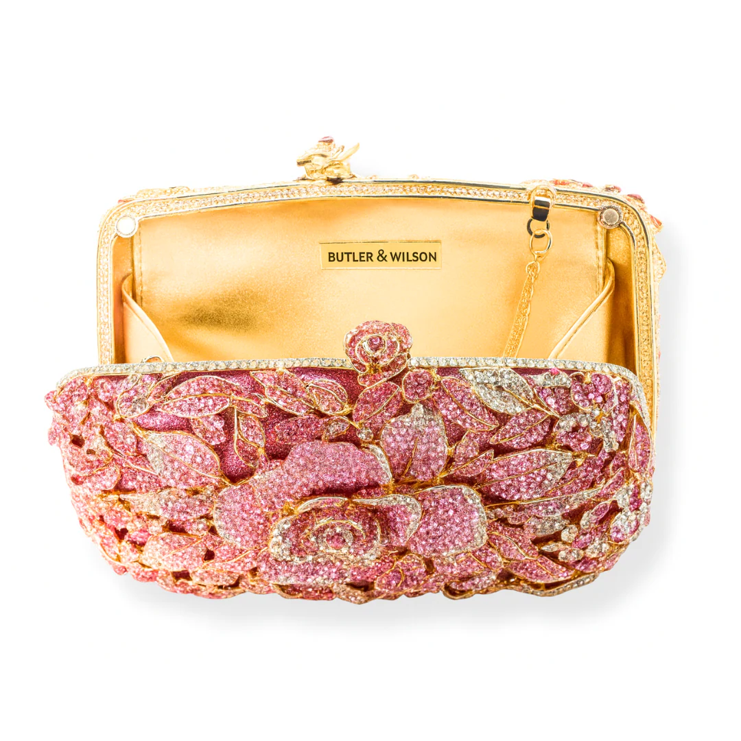 Crystal Floral Clutch Bag - Image 7