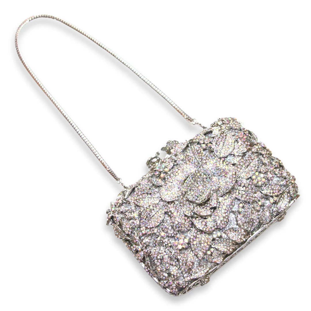 Crystal Floral Clutch Bag - Image 8