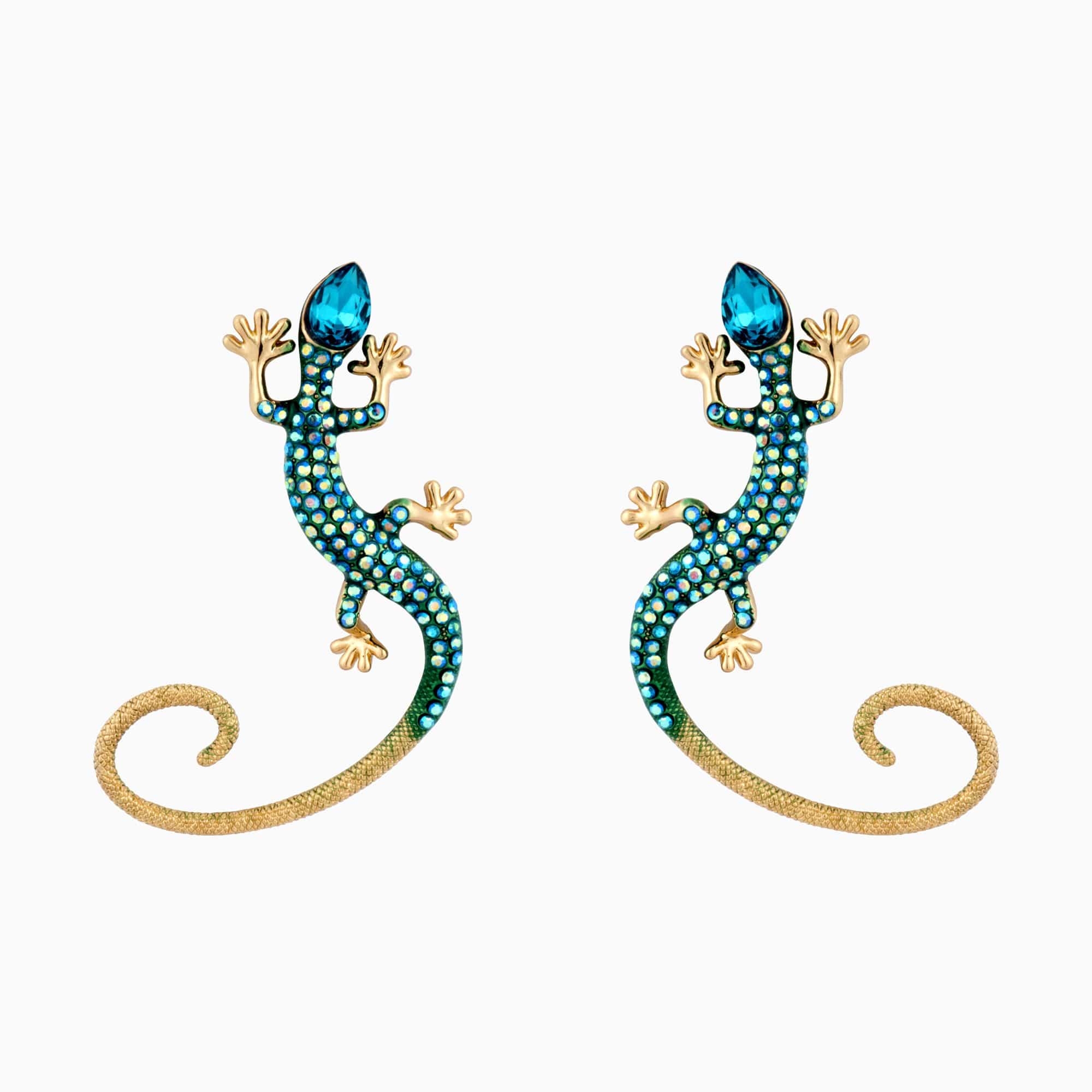 Crystal Desert Lizard Earrings - Image 3