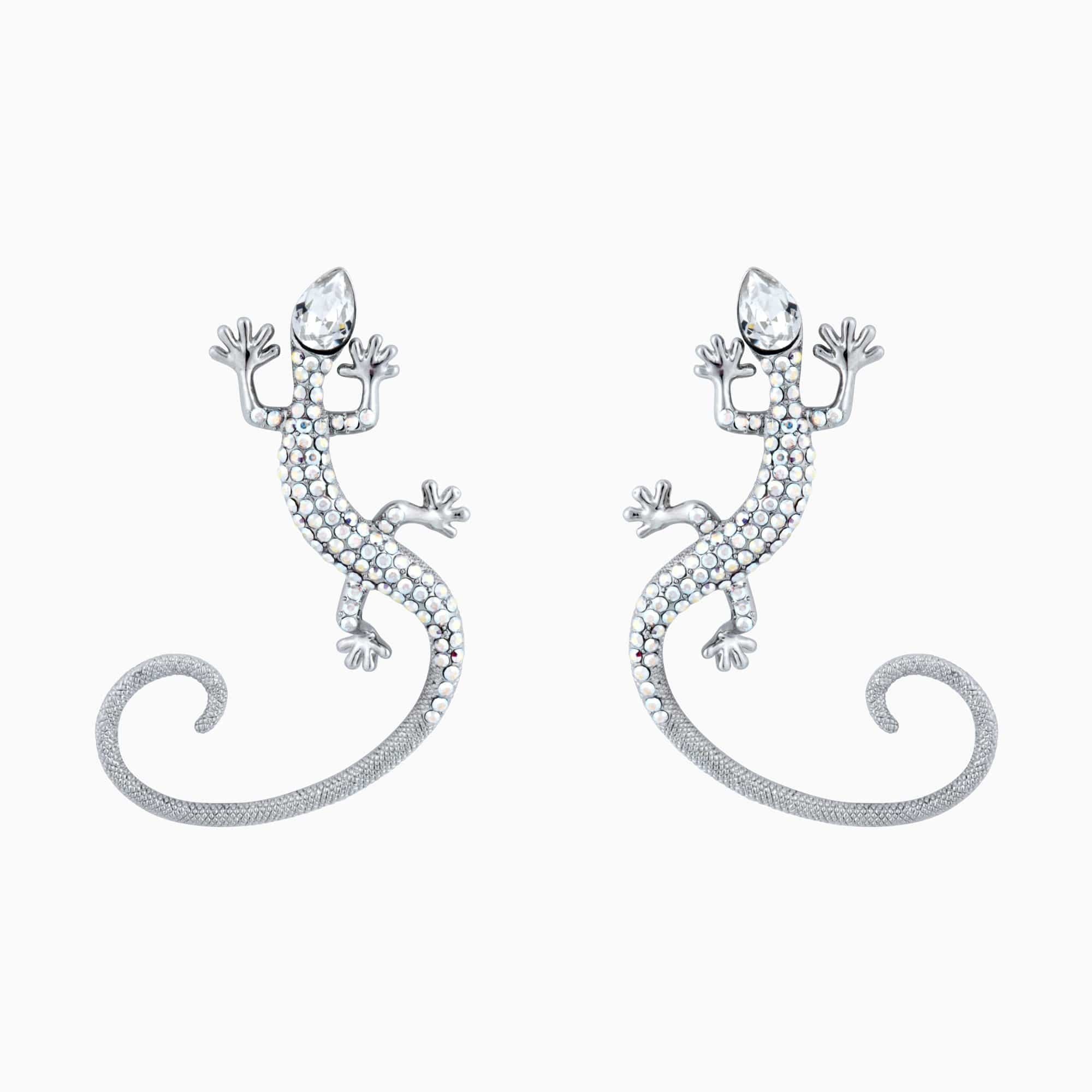 Crystal Desert Lizard Earrings - Image 4