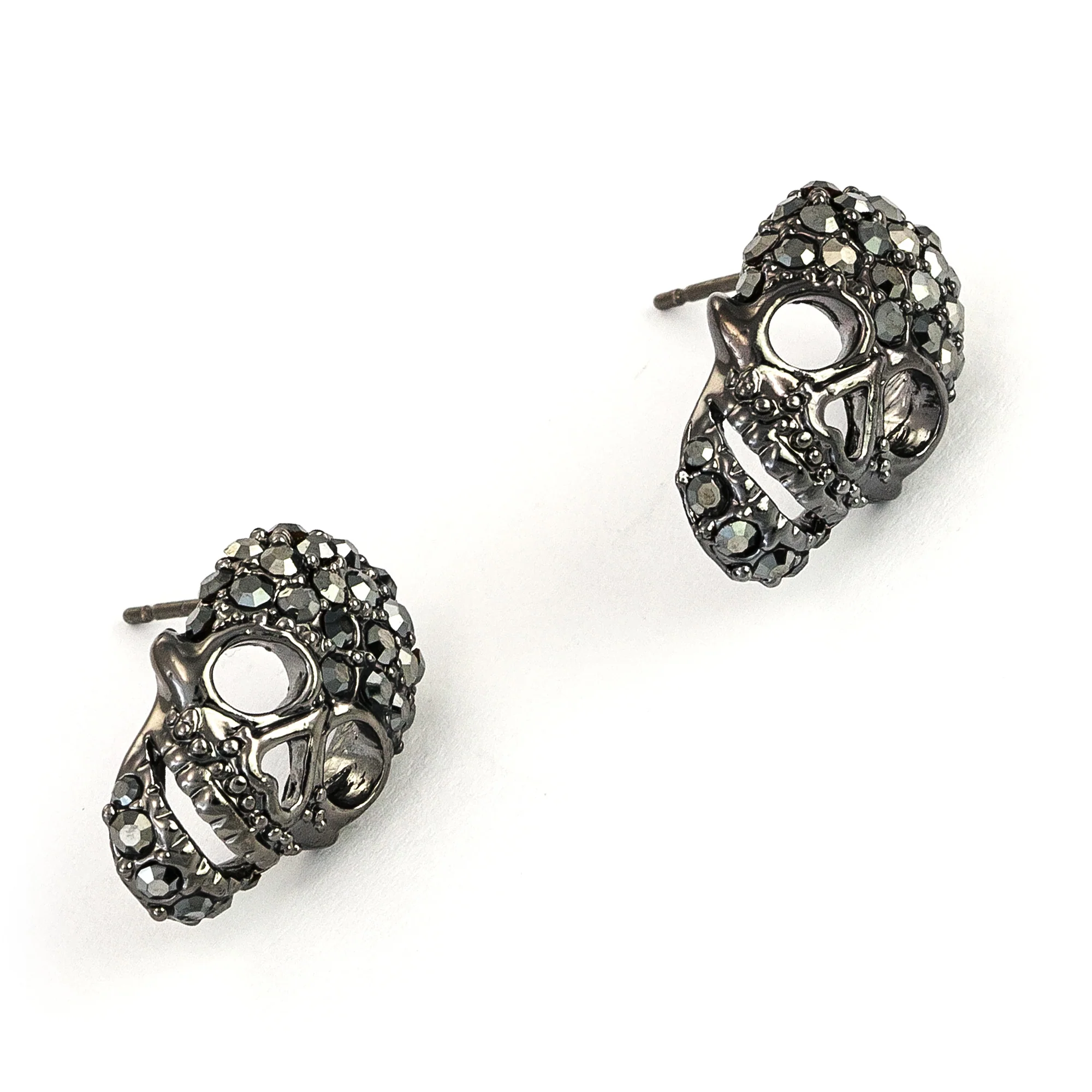 Crystal Skull Stud Earrings - Image 7