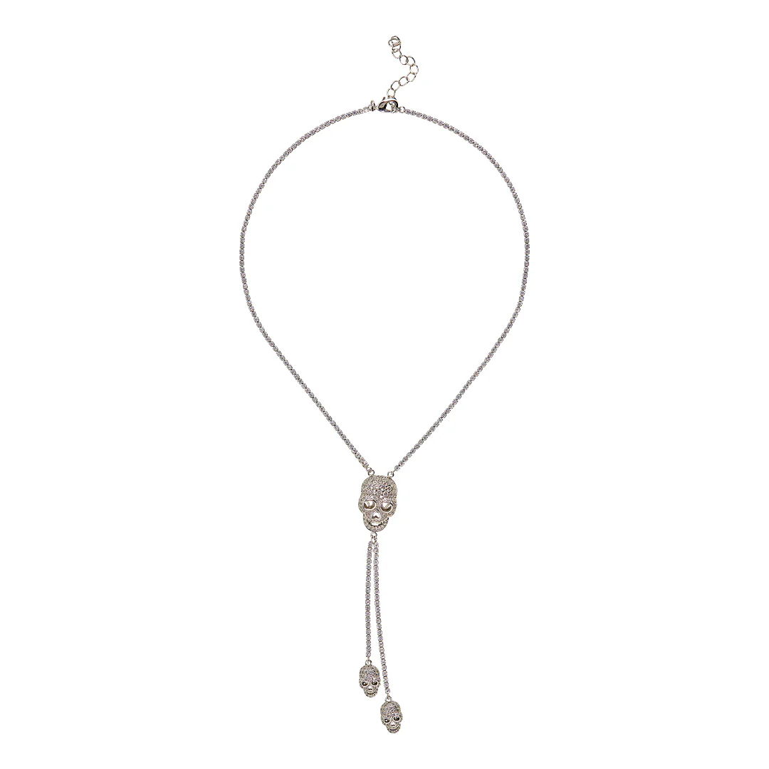 Crystal Skull Trio Necklace - Image 3