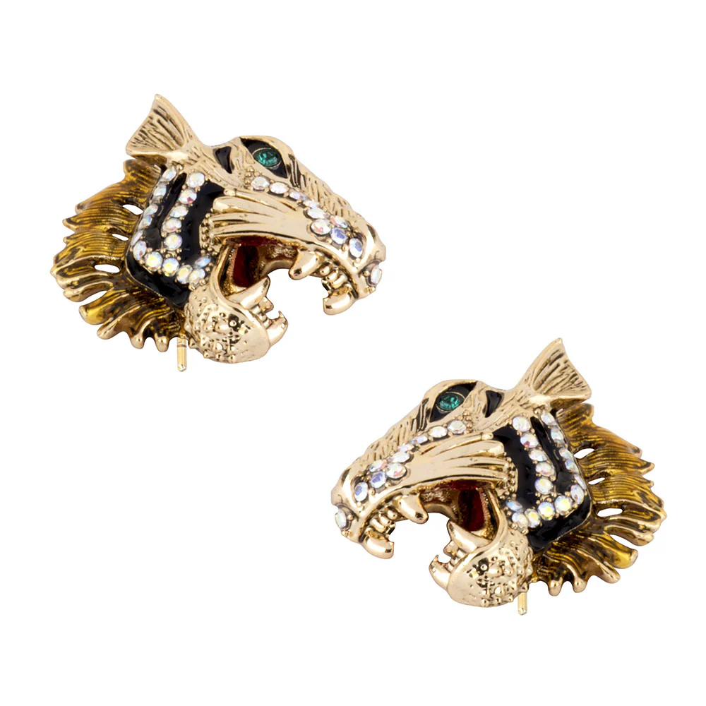 Roaring Tiger Stud Earrings - Image 3