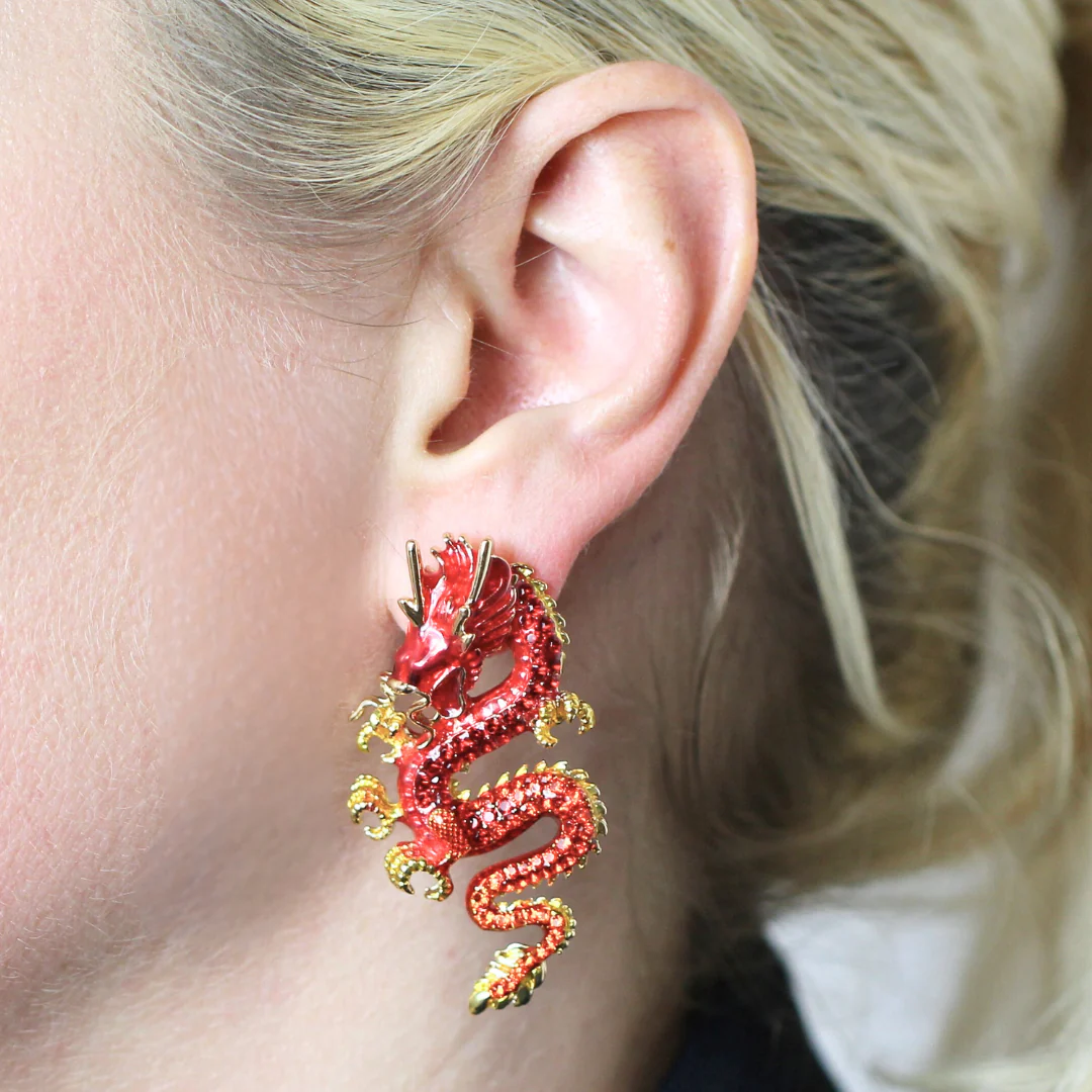 Fierce Dragon Earrings - Image 4