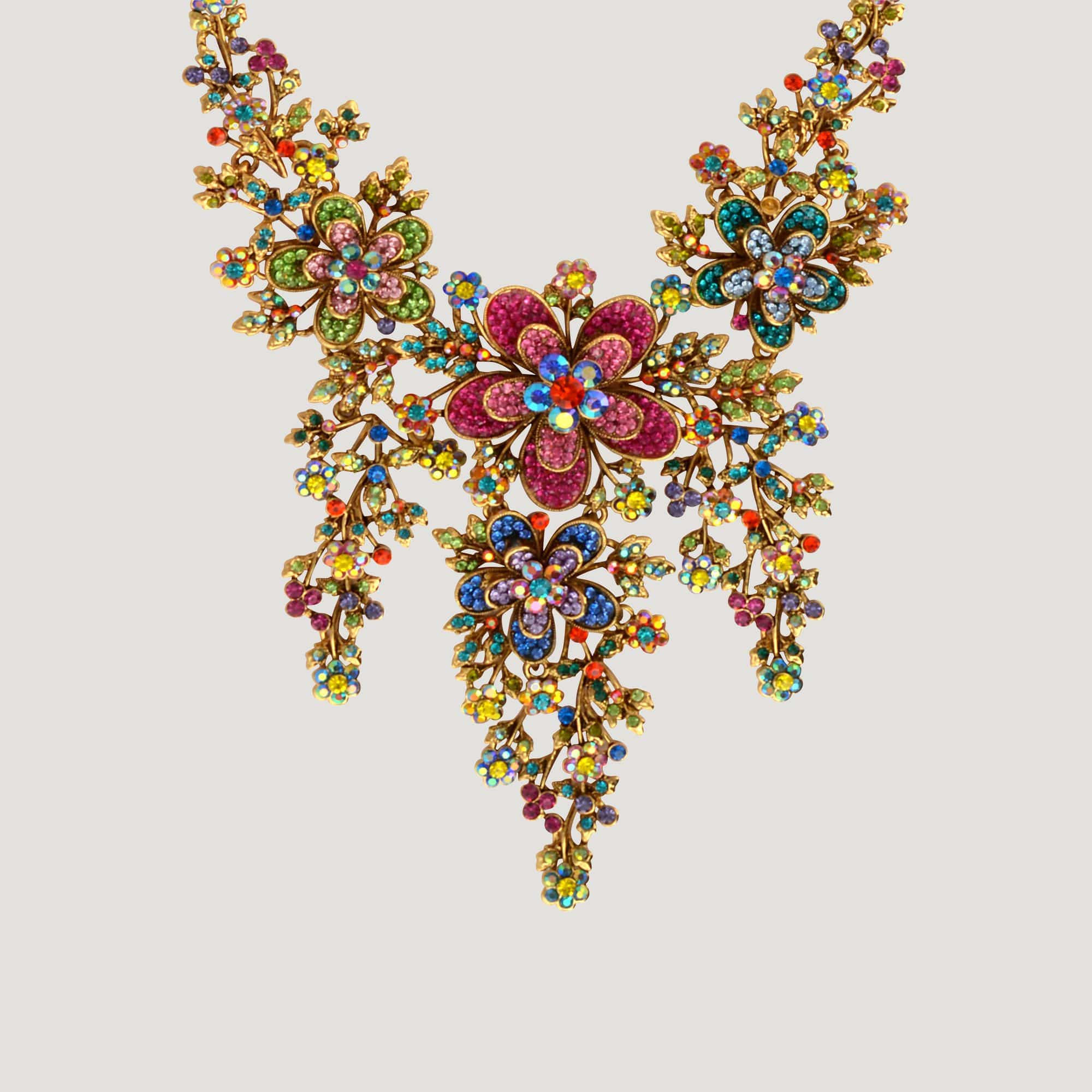 Trailing Flowers Y-Shape Necklace - Image 5