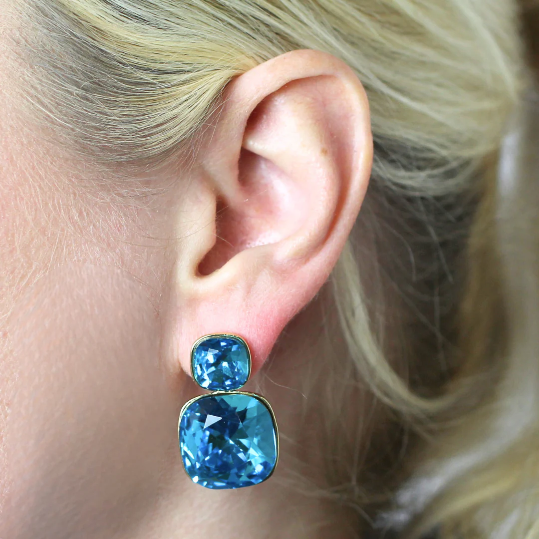 Graduated Crystal Earrings - Image 3