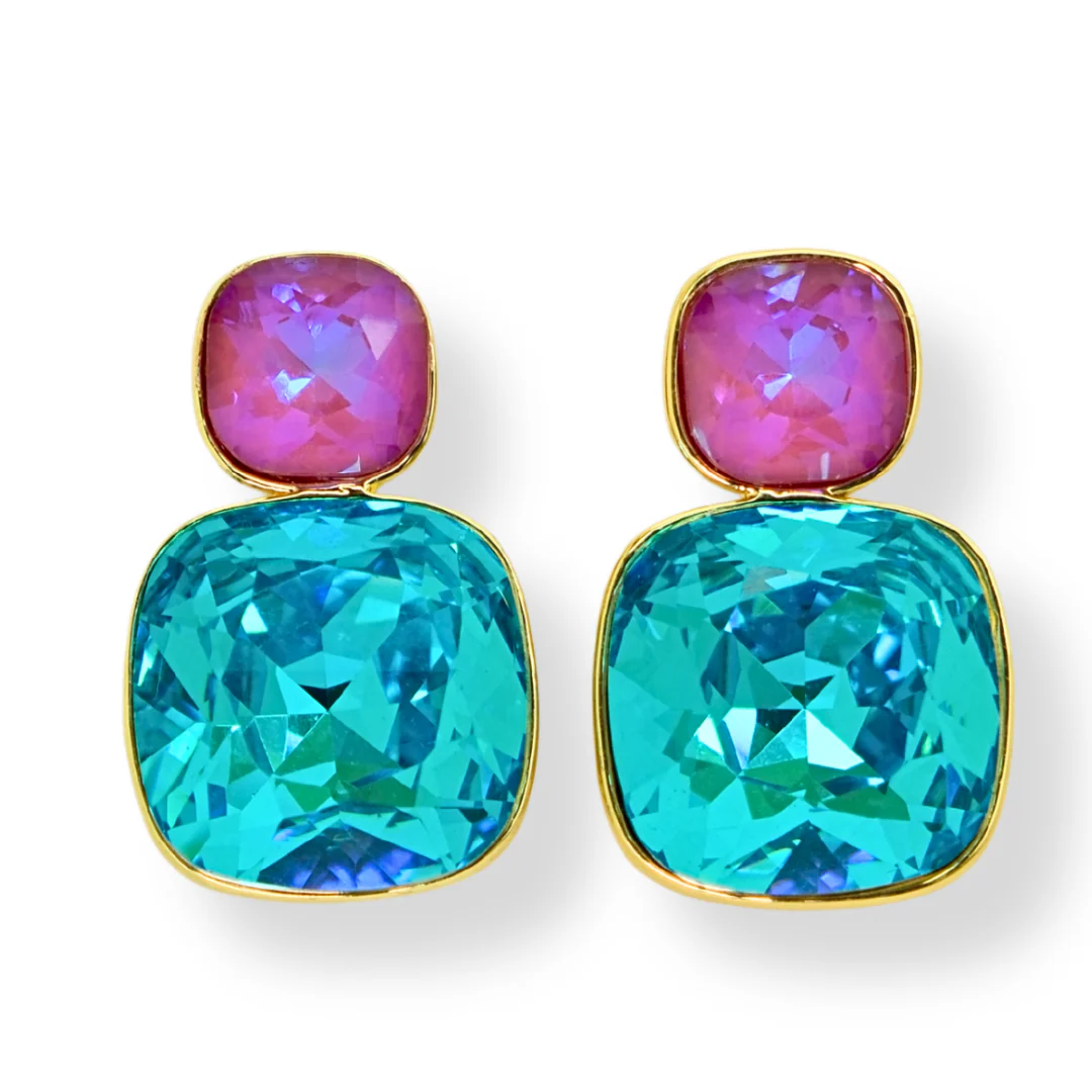 Graduated Crystal Earrings - Image 4