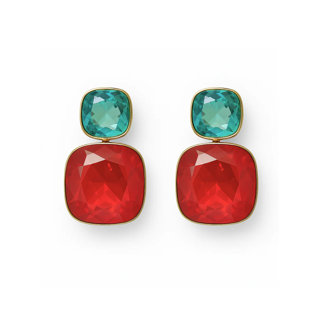 Graduated Crystal Earrings - Image 5