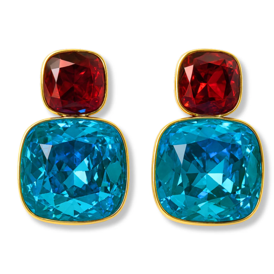 Graduated Crystal Earrings - Image 8