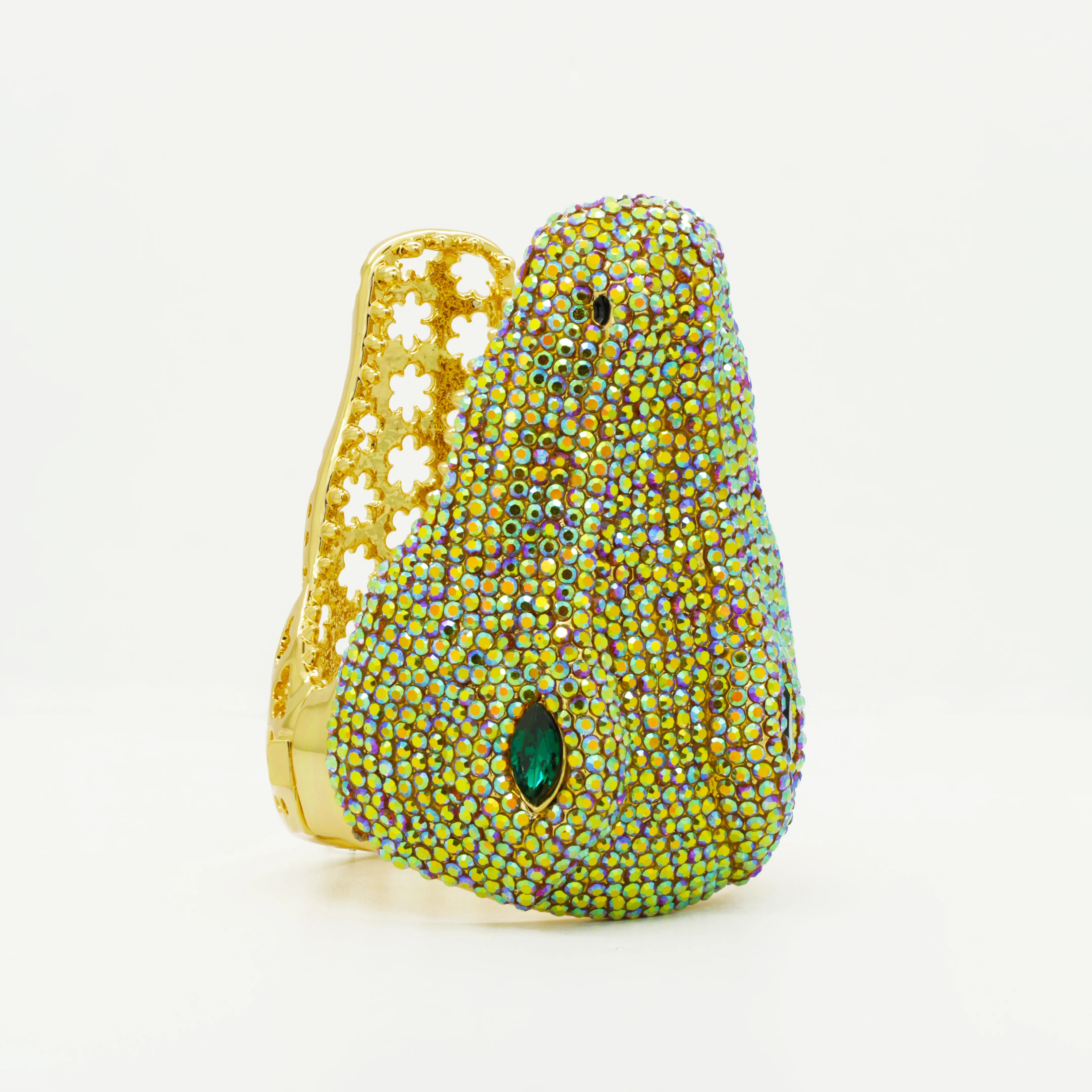 Large Crystal Crocodile Cuff - Image 5