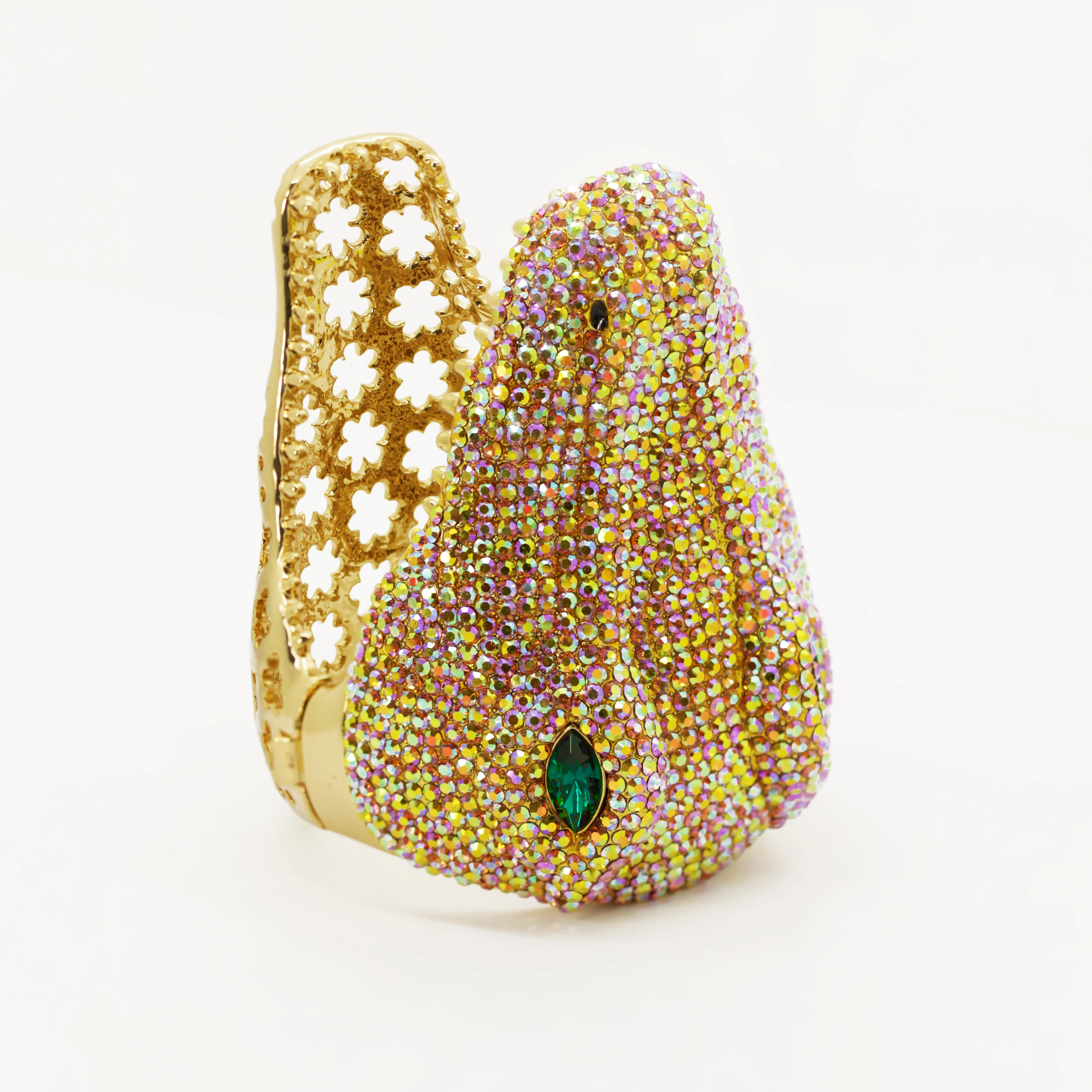 Large Crystal Crocodile Cuff - Image 7