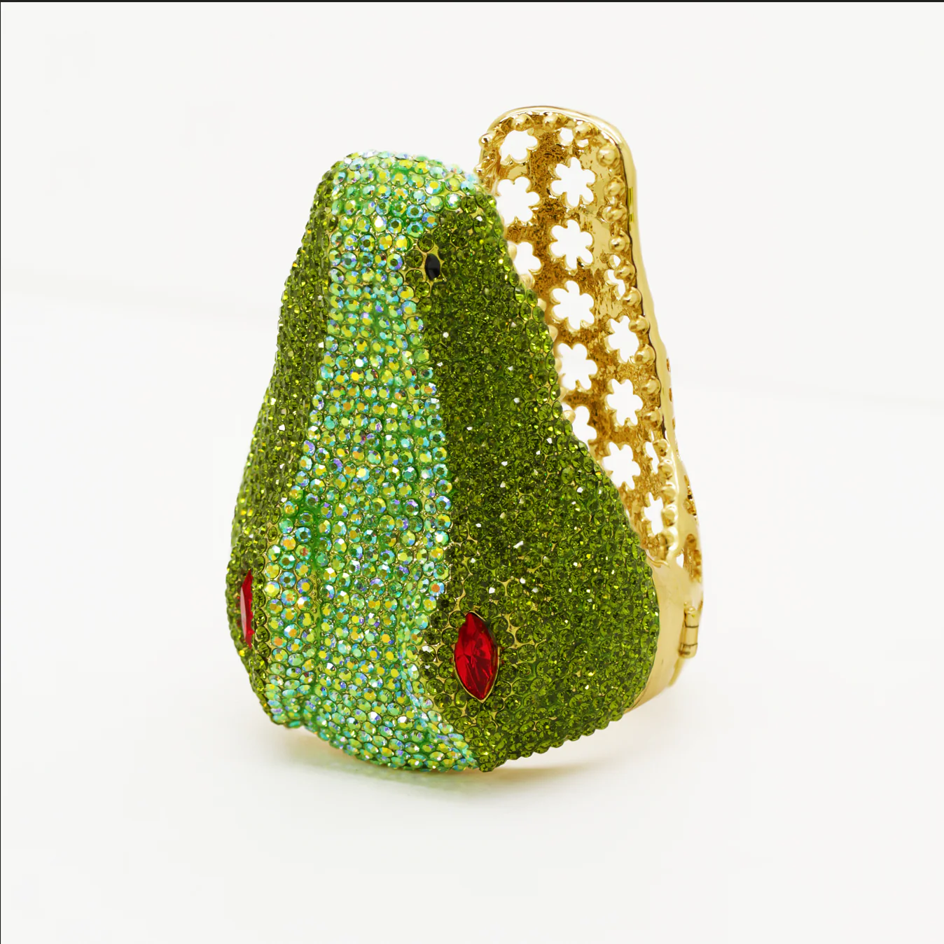 Large Crystal Crocodile Cuff - Image 8