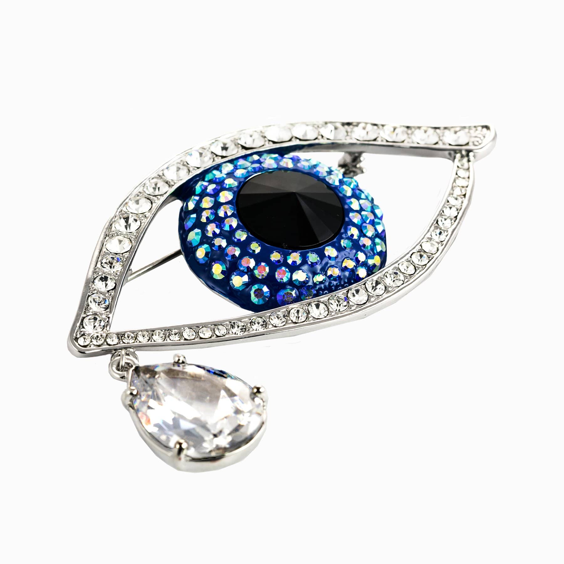 Medium Crystal Eye Brooch - Image 3