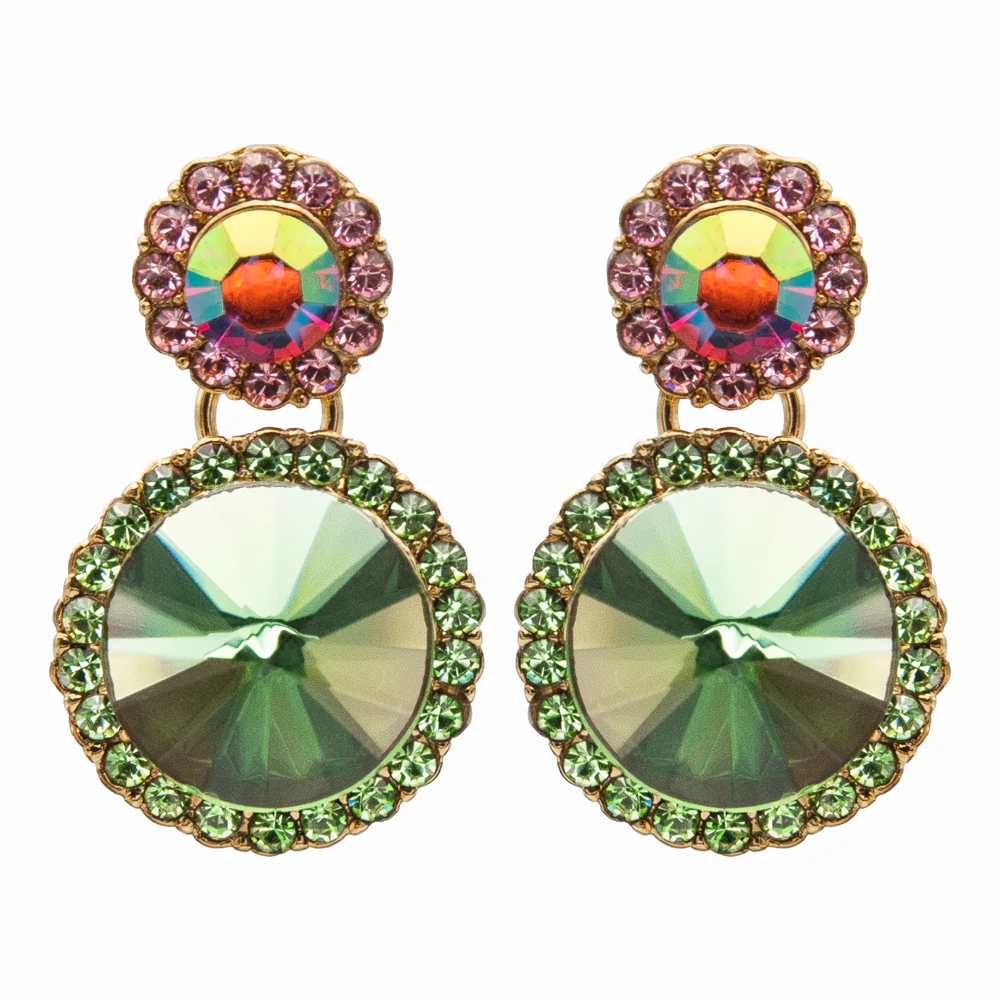 Crystal Mirror Drop Earrings - Image 5