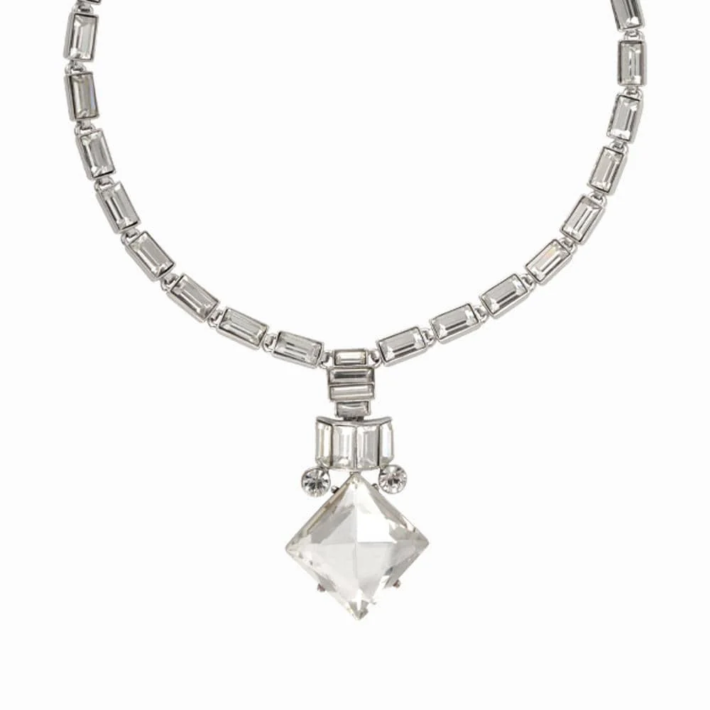 Crystal Square Art Deco Necklace - Image 8