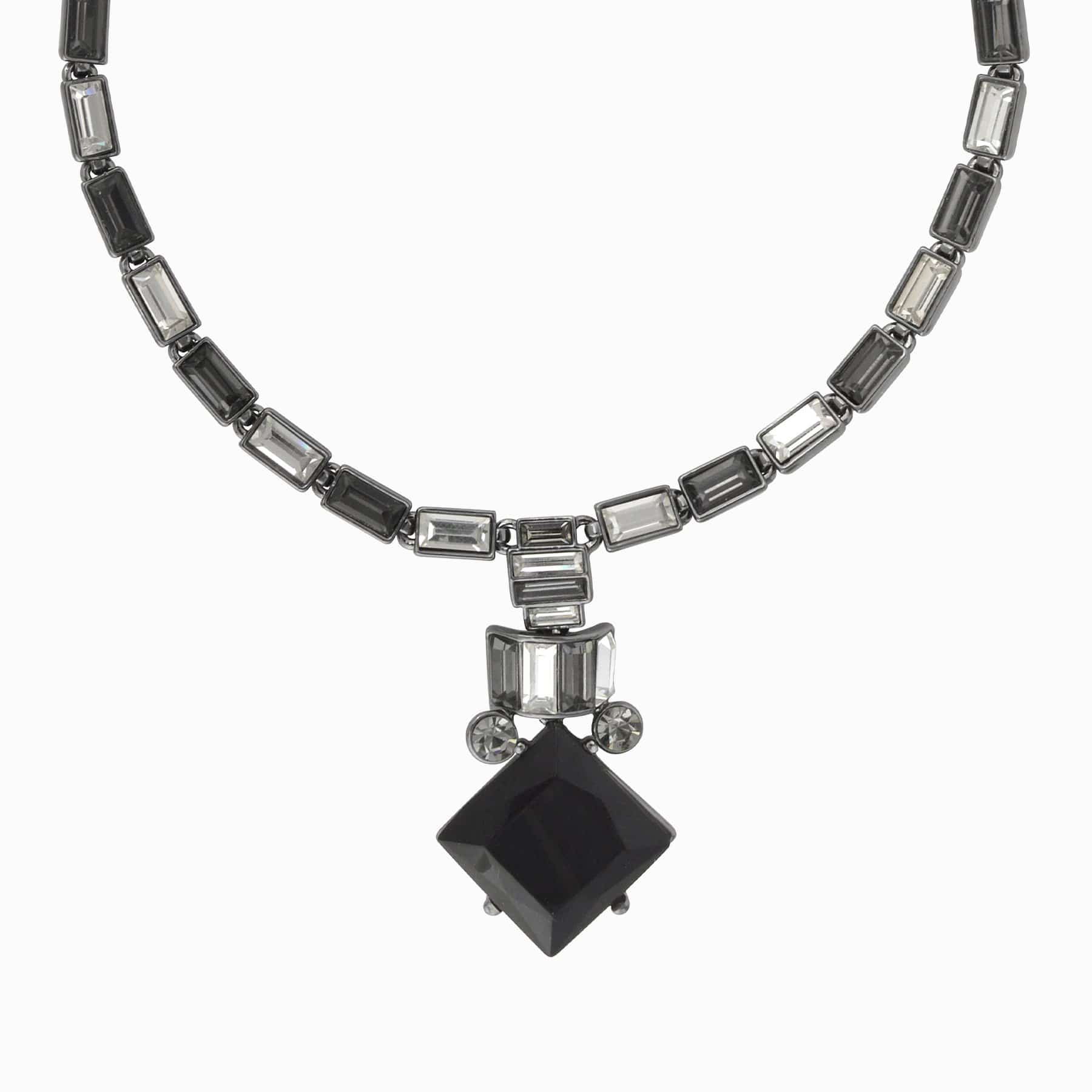 Crystal Square Art Deco Necklace - Image 9