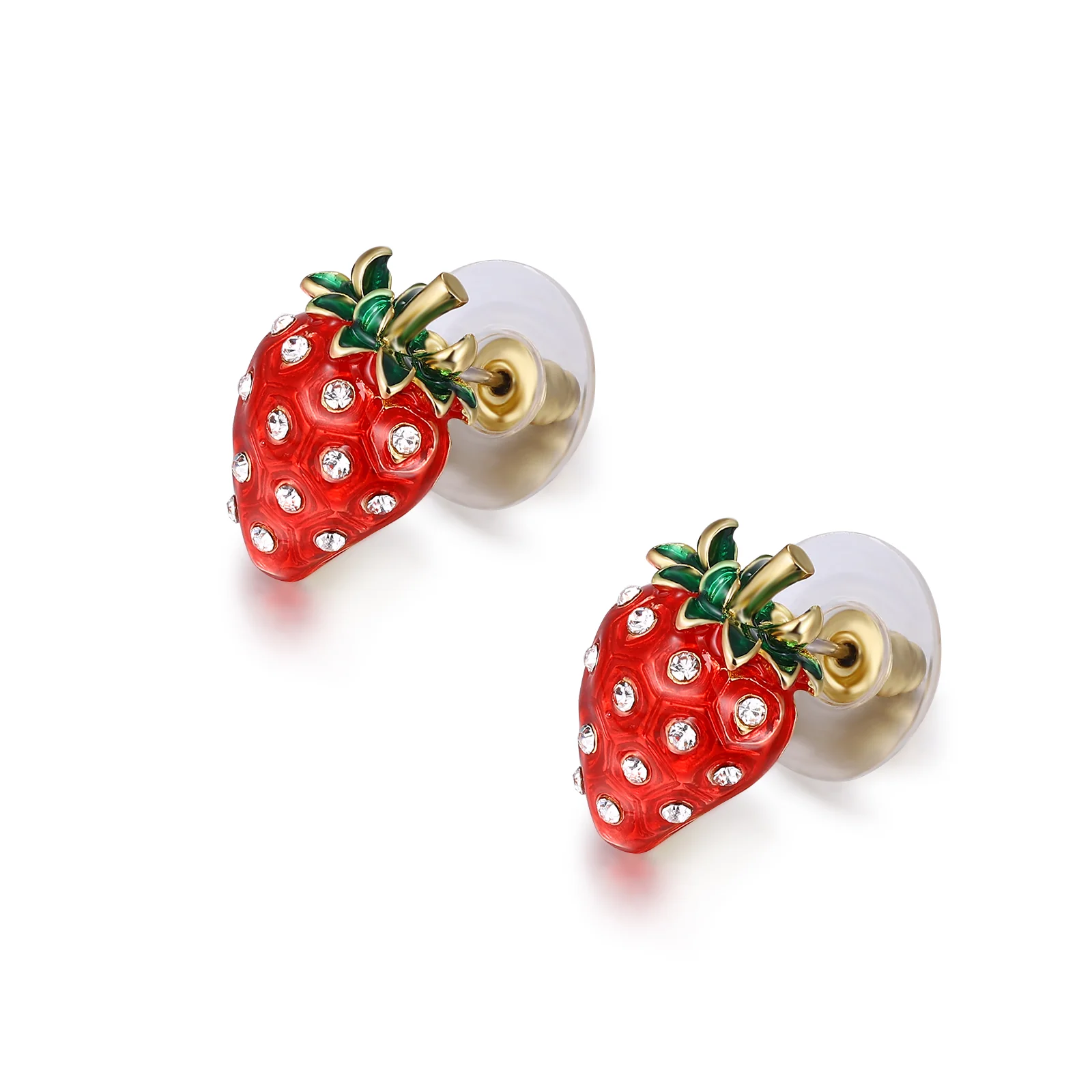 Small Strawberry Stud Earrings - Image 3