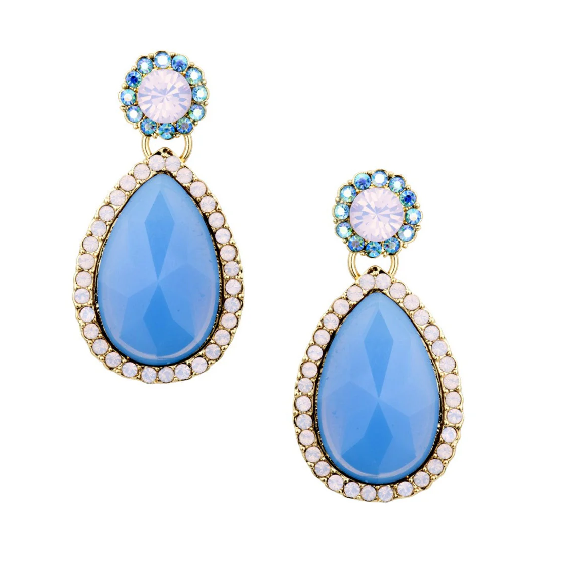 Teardrop Mirror Crystal Earrings - Image 5
