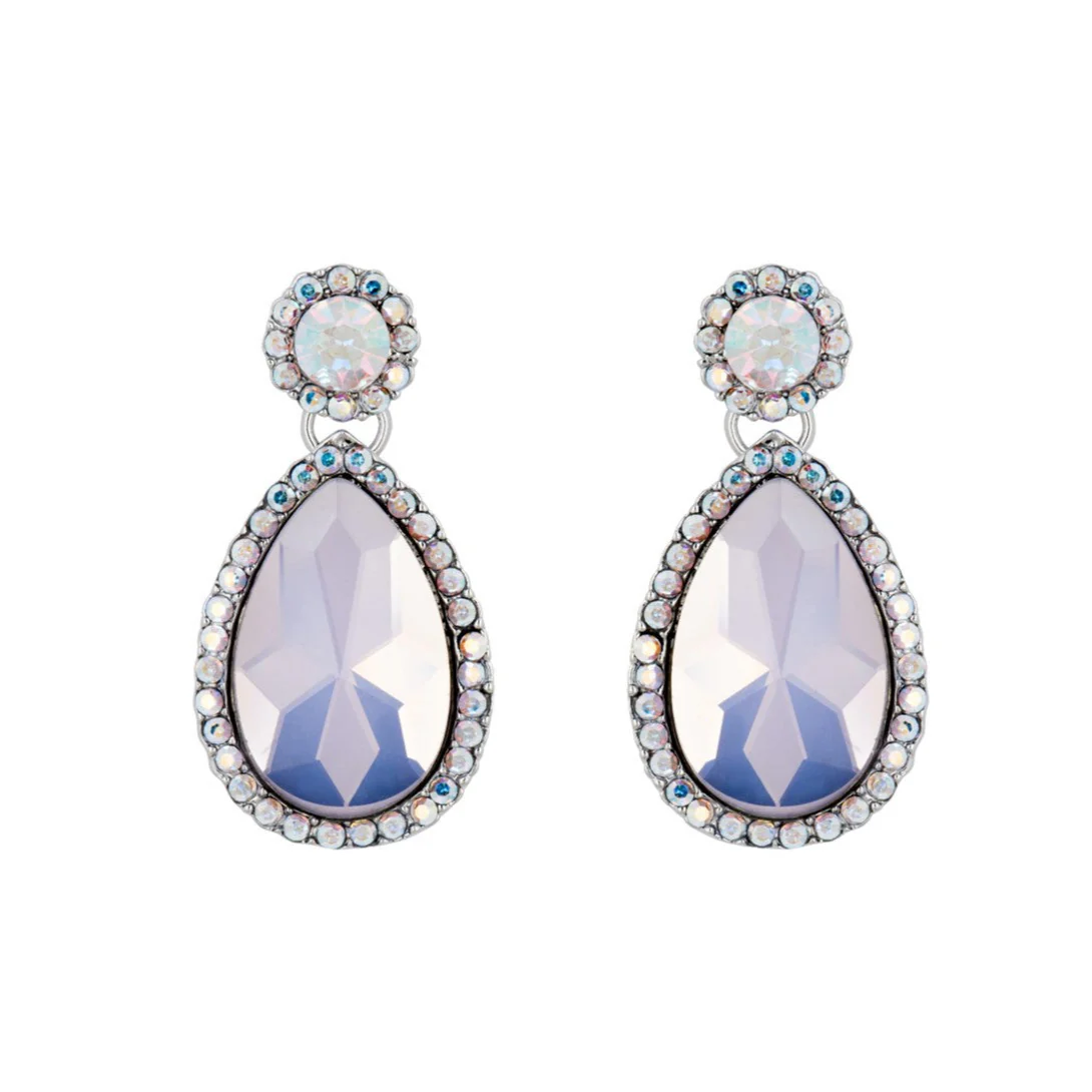 Teardrop Mirror Crystal Earrings - Image 6