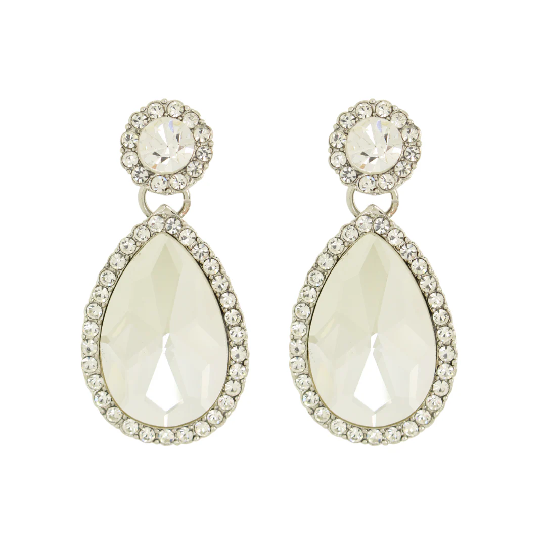 Teardrop Mirror Crystal Earrings - Image 8