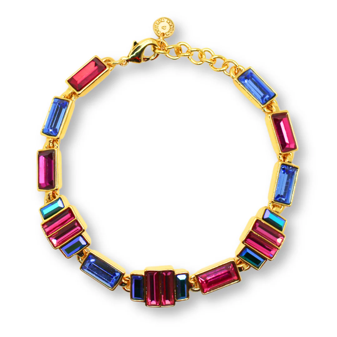 Baguette Crystal Art Deco Bracelet - Image 4